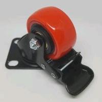 Gambar Roda PU Merah Light Duty CASTER TAIWAN 2" Plat Rem dari Toko Roda Jaya LTC GLODOK Kota Administrasi Jakarta Barat 4 Tokopedia
