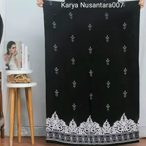 sarung bocil//sarung anak-anak//sarung batik anak//sarung anak sd-smp Muslim Motif Remaja Hitam Putih Tanggung