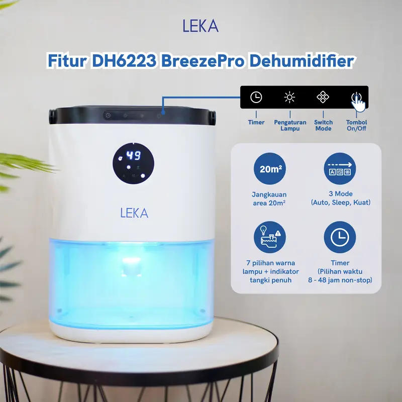 LEKA DH6223 Breeze Dehumidifier - Serap Air Penyerap Kelembaban Udara 1