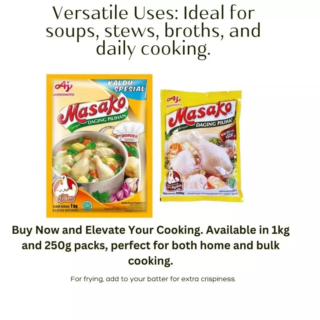Ajinomoto Masako Bumbu Kaldu Ayam 1kg & 500g | Chicken Seasoning Stock Powder | HALAL |