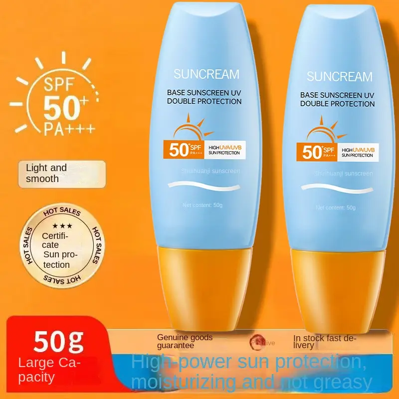 Sunscreen Uv Protection Refreshing Non-Greasy Waterproof Sweat-Proof Sunscreen Spray Isolation Sunscreen Lotion SPF50 Skincare Facial Comfort Skin Repair