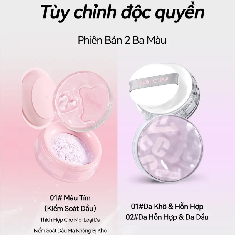 ￼VEECCI Phấn phủ, kiềm dầu, chống thấm nước lâu trôi, dành cho da khô và nhờn/phấn phủ/kiềm dầu/nén/bột/phấn phủ dạng nén/bột/ cushion kiềm dầu/Phấn Phủ/phấn phủ kiềm dầu/phấn nước kiềm dầu/ Cosmetic Nữ Women Mỹ Phẩm Trang Điểm 1