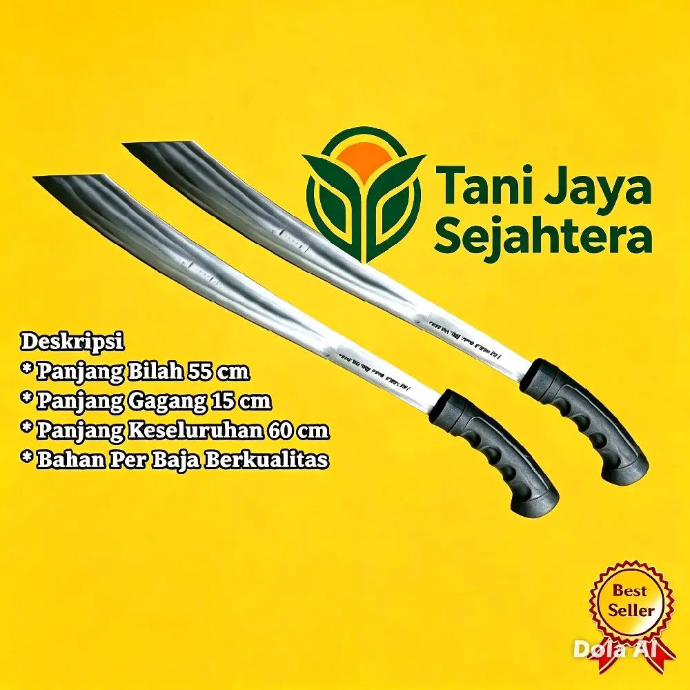 Pisau Pattimura Asli Panjang 60 cm – Baja Kuat Tajam Awet Alat Kebun & Luar Ruangan