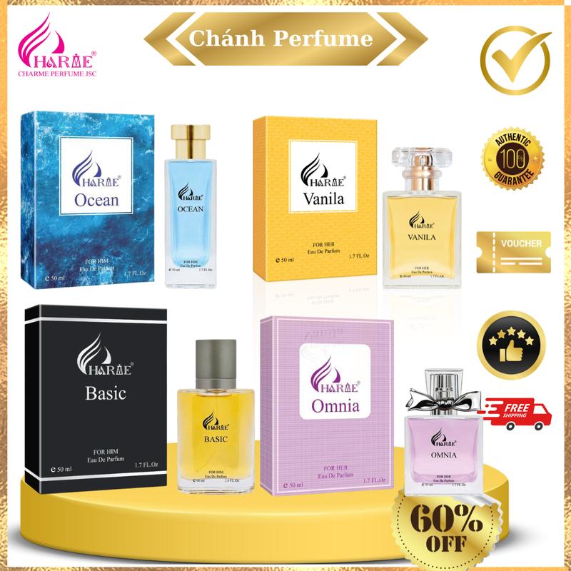  Nước Hoa Nam Nữ Ocean 50ml - Vanila 50ml - Omnia 50ml - Basic 50ml EDP Perfume Cosmetic 