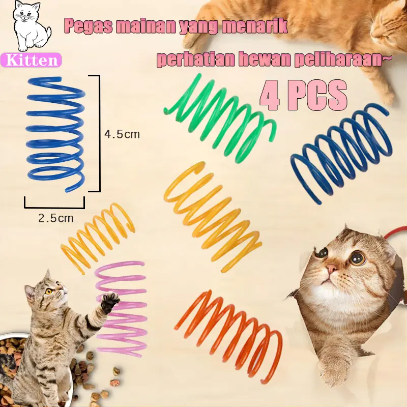 Mainan kucing 4 pcs Cat toys Mainan kucing musim semi Cat toy
