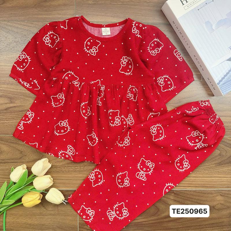 (FORM RỘNG) TE250965 Bộ tole TNQD Mẹ và Bé 10kg-68kg babydoll tay ngắn quần dài với chất liệu tole lanh loại 1 mềm mát. MinMin Baby