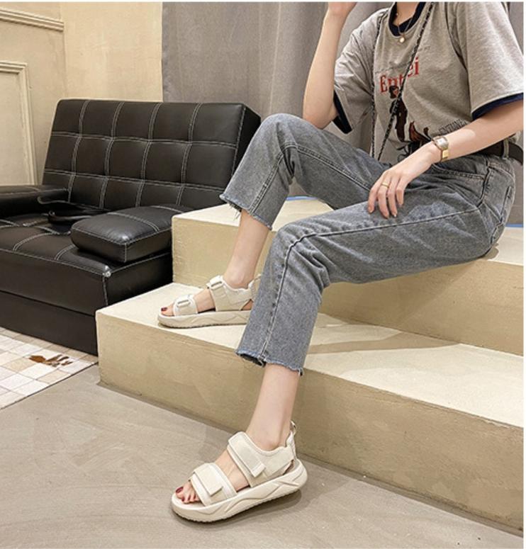 Product Introduction of [100% Import& Barang ready] Sandal Casual Wanita Import / COD / INS/Sandal Wanita/Korea Karet Jelly Wanita Velcro/Sandal Tali Sendal 24