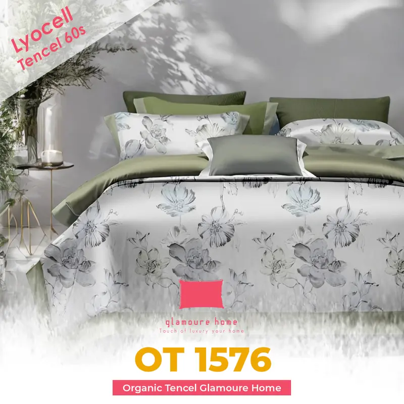 [KOLEKSI 2025] Bedcover set (Sprei Set + Bed Cover) Bahan Kain Sutera Organic Lyocell Bamboo Tencel Anti Bacteria sudah termasuk 2 Sarung Bantal 2 Sarung Guling Semua Ukuran (160x200, 180x200, 200x200) 2