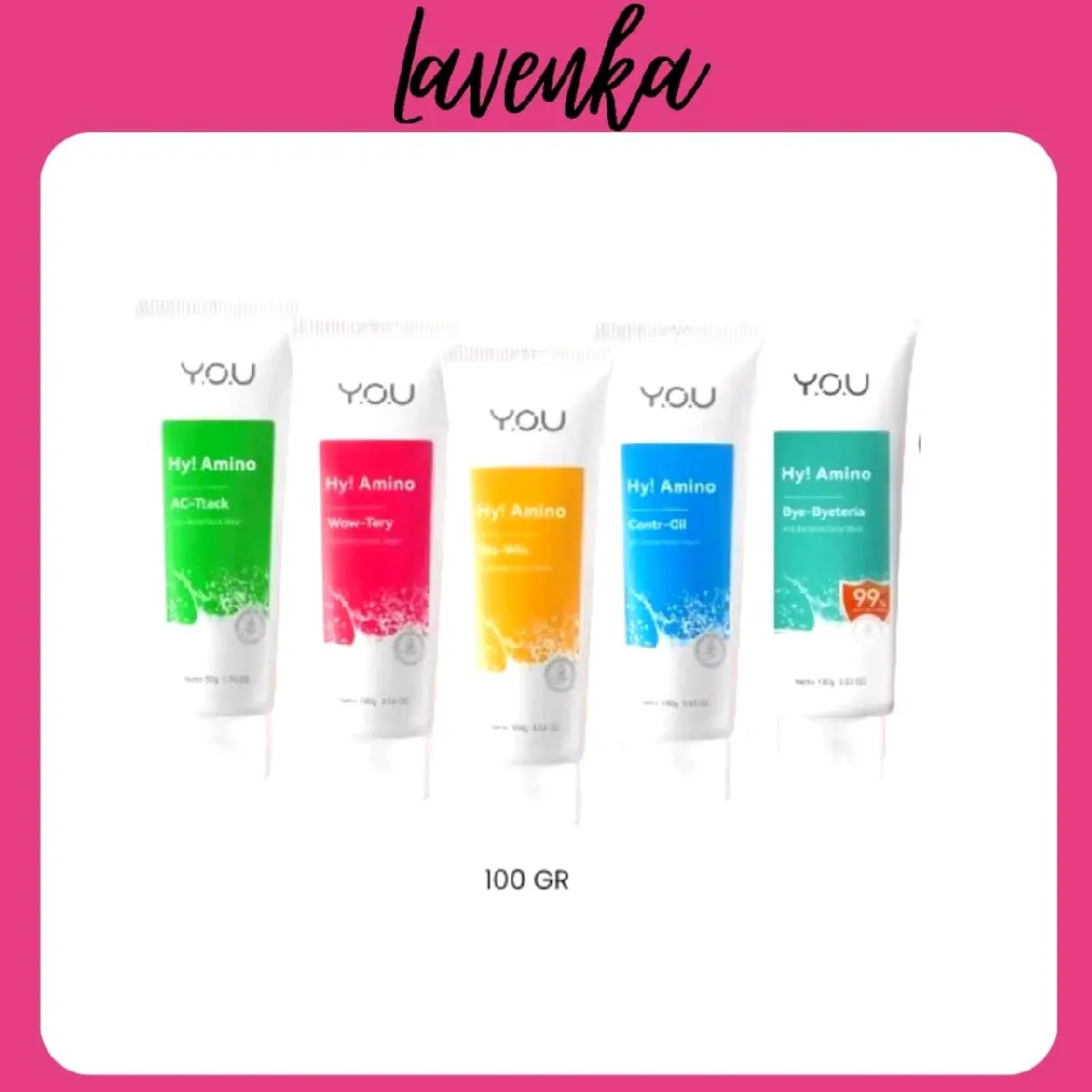 YOU Hy! Amino Facial Wash | Oil Control, Hydrating, Brightening, Anti-Acne, Sabun Cuci Muka