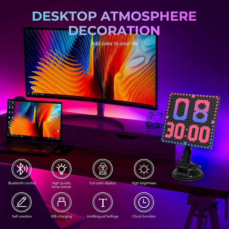 Product Introduction of Smart LED Pixel Display On Car Rear Window Bluetooth App Control Full Color LED Expression Light Programmable Pixel Screen 44
