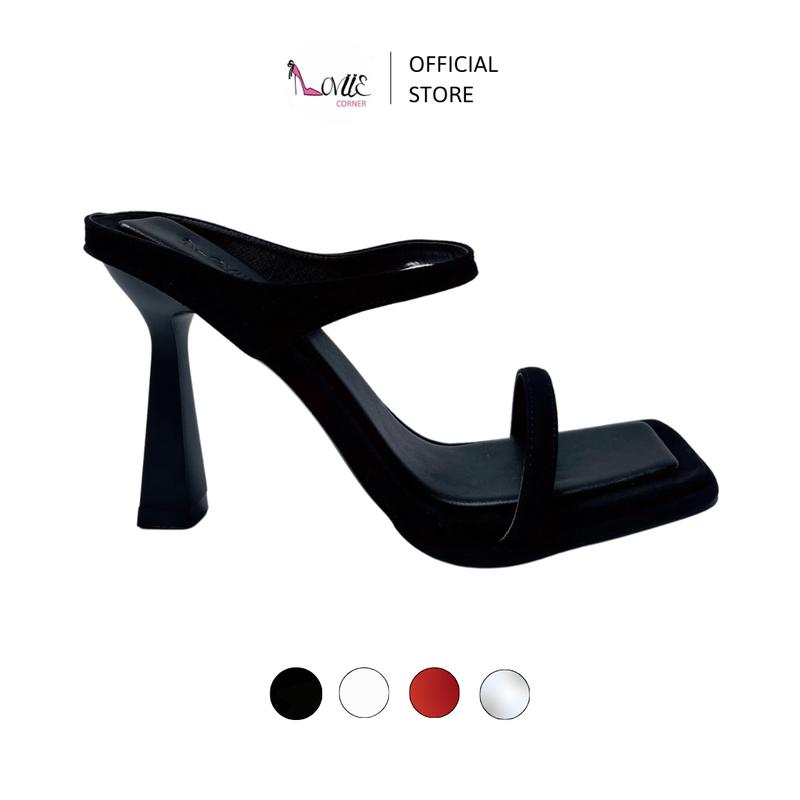 LOVIIECORNER - GIÀY CAO GÓT NỮ BASIC - GUỐC NỮ MŨI VUÔNG GÓT TRỤ LOE 9 PHÂN THỜI TRANG D230762