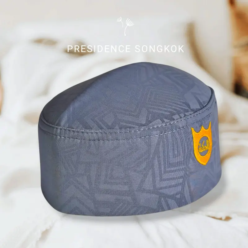 Peci Songkok Kopiah Terompah Malaysia Motif Embos Varian Warna Bordir Logo Tinggi 10 cm Murah - Peci Kopeah Pria Dewasa Model Terbaru 2025 Haji Putih Sholat Laki-laki Fashion Muslim Perlengkapan Shalat Berkualitas Harga Grosir Bisa Bayar Di Tempat 3