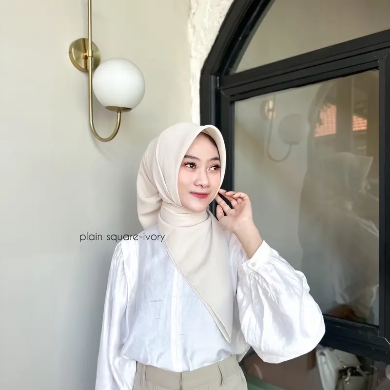 Plain Square by Heejab Inds | Hijab Pollycotton | Segiempat Bella Square 1