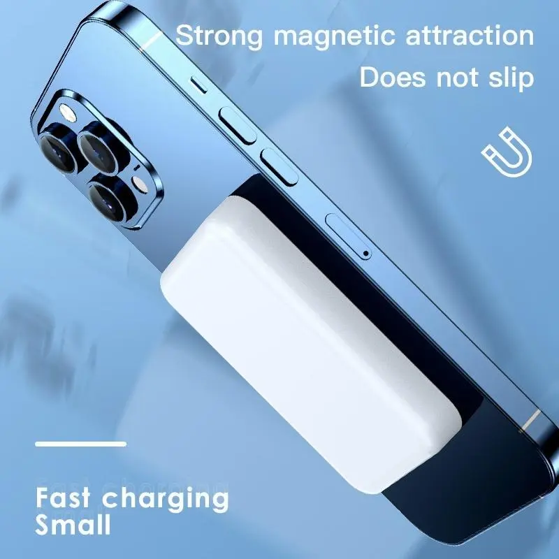 Ngân hàng điện sạc không dây từ tính, ngân hàng điện di động nhỏ, tương thích iPhone 12 13 14 15 Pro Max Mini Plus, pin dự phòng, được gửi đi trong vòng 24 giờ 5