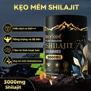 [Mua 3, Tặng 2] Kẹo dẻo BIYODE Shilajit (80 viên/lon) Thực phẩm bổ sung dinh dưỡng cho nam giới | Thực phẩm bổ sung sức bền và sức mạnh | Khoáng chất tự nhiên | Hỗ trợ hệ miễn dịch | Hộp quà tặng cao cấp