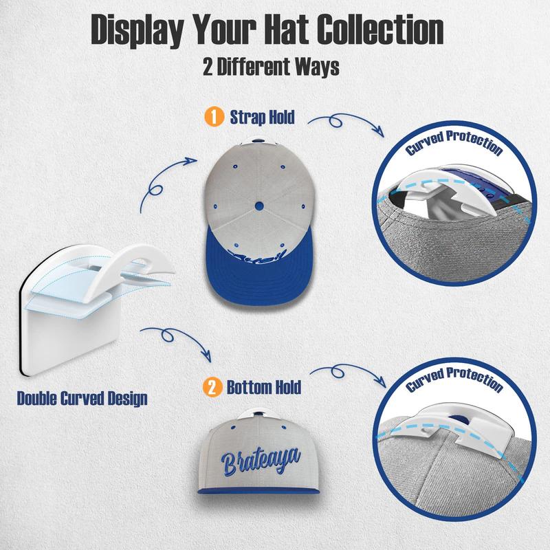 Product Introduction of Móc Mũ, Bộ 5 Chiếc, Mũ Bóng Chày, Mũ Hip Hop, Móc Đựng Đồ, Móc Mũ Dính, Giá Đỡ Móc Mũ, Lưu Trữ 2