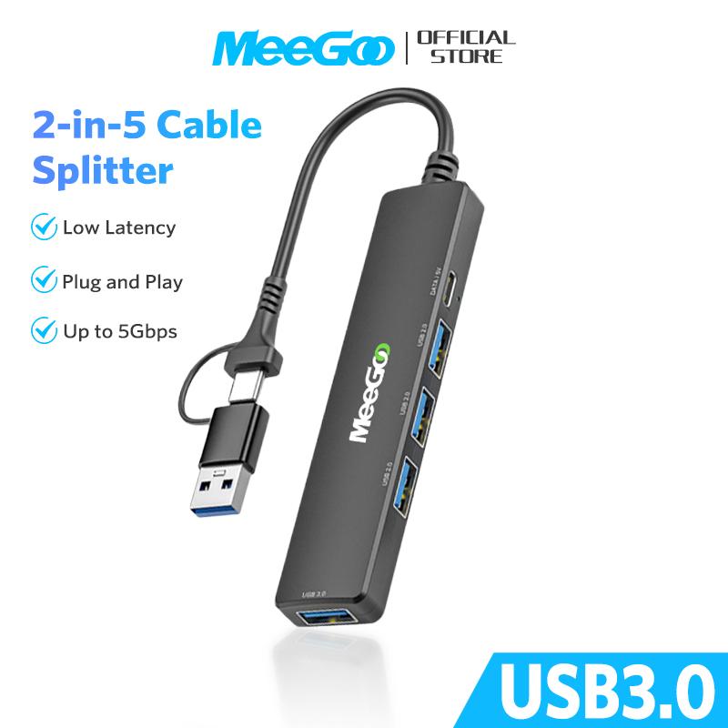 MeeGoo หัวแปลง hdmiUSB HUBอะแดปเตอร์ฮับUSB Cความเร็วสูง4พอร์ตฮัType-c+USB to 3USB+1Type-c HUB Adapte