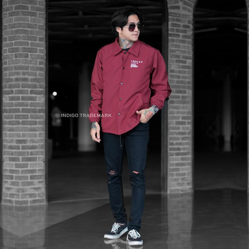 JAKET PARASUT COACH PRIA JEPANG Logo Sablon 7