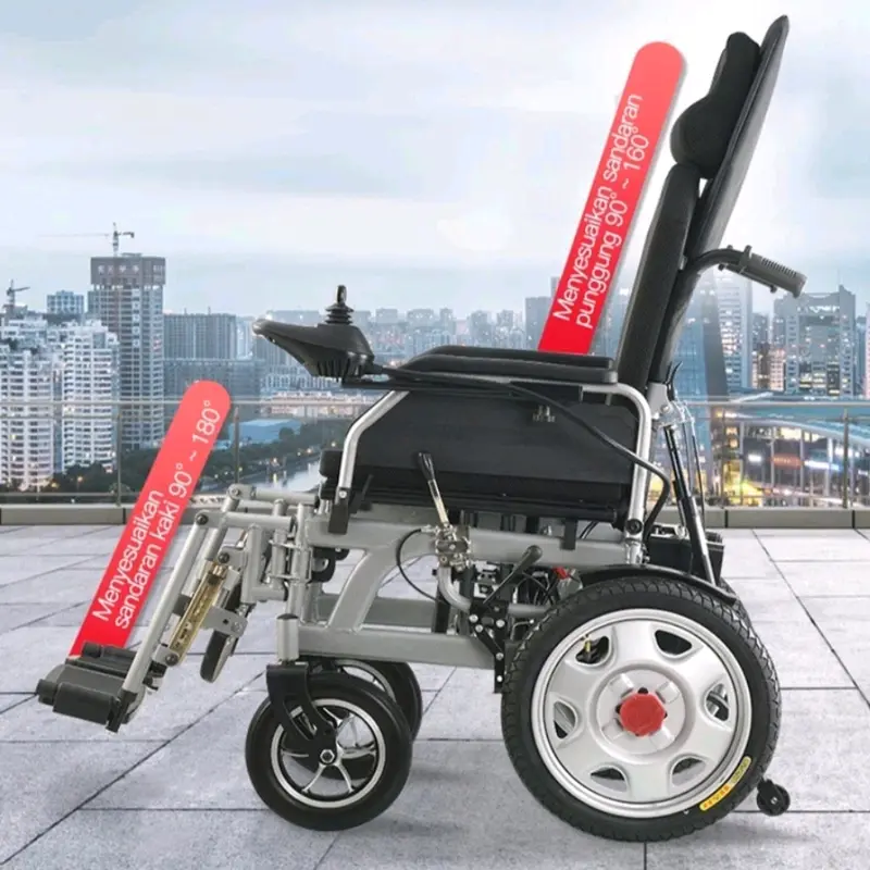 kursi roda elektrik ot627 bisa lipat dan rebahan full otomatis / kursi roda listrik cerdas sepenuhnya 4
