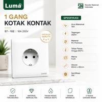 Gambar LUMA Saklar Lampu Series S7 16A 250V / Stop Kontak Putih Saklar ON OFF Dinding Rumah Modern SNI Premium - 1 Gang 1 Arah (B2G1) dari Luma Store Kota Tangerang 4 Tokopedia