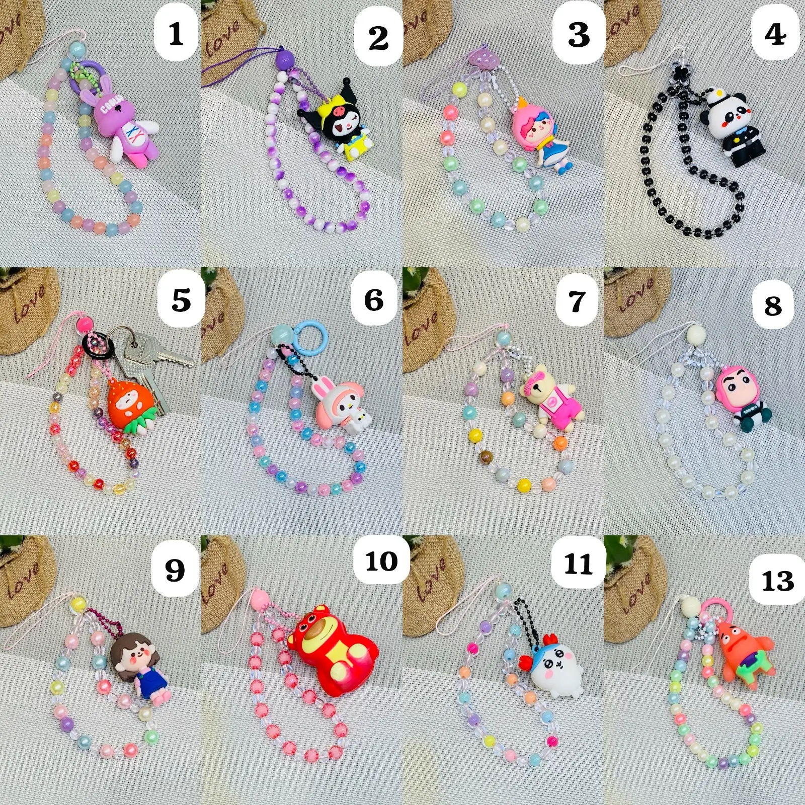 ( MODEL A) PHONE STRAP GANTUNGAN HP KARAKTER LUCU / TALI LANYRAD PHONE / TALI HP ESTETIK