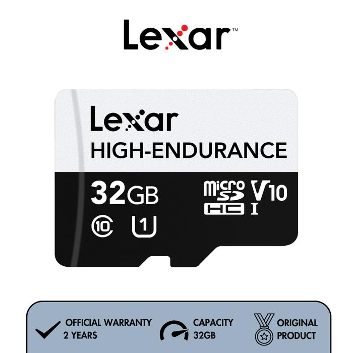 Gambar Lexar High Endurance Micro SDHC UHS-I Class 10 V10 U1 CCTV / IPCAM / Smartphone - 32GB dari Teknologi Daring Official Kota Administrasi Jakarta Barat Tokopedia
