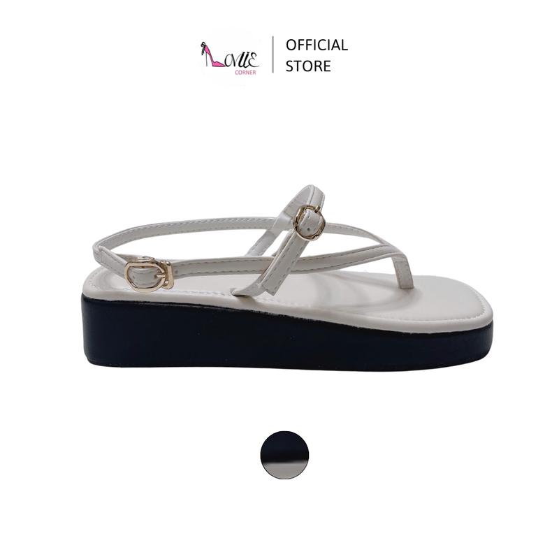 LOVIIECORNER - GIÀY SANDAL NỮ ĐẾ XUỒNG XỎ NGÓN QUAI PHỒNG PHONG CÁCH HÀN QUỐC - DÉP SANDAL NỮ THỜI TRANG ĐI BIỂN 3 PHÂN - SS230417