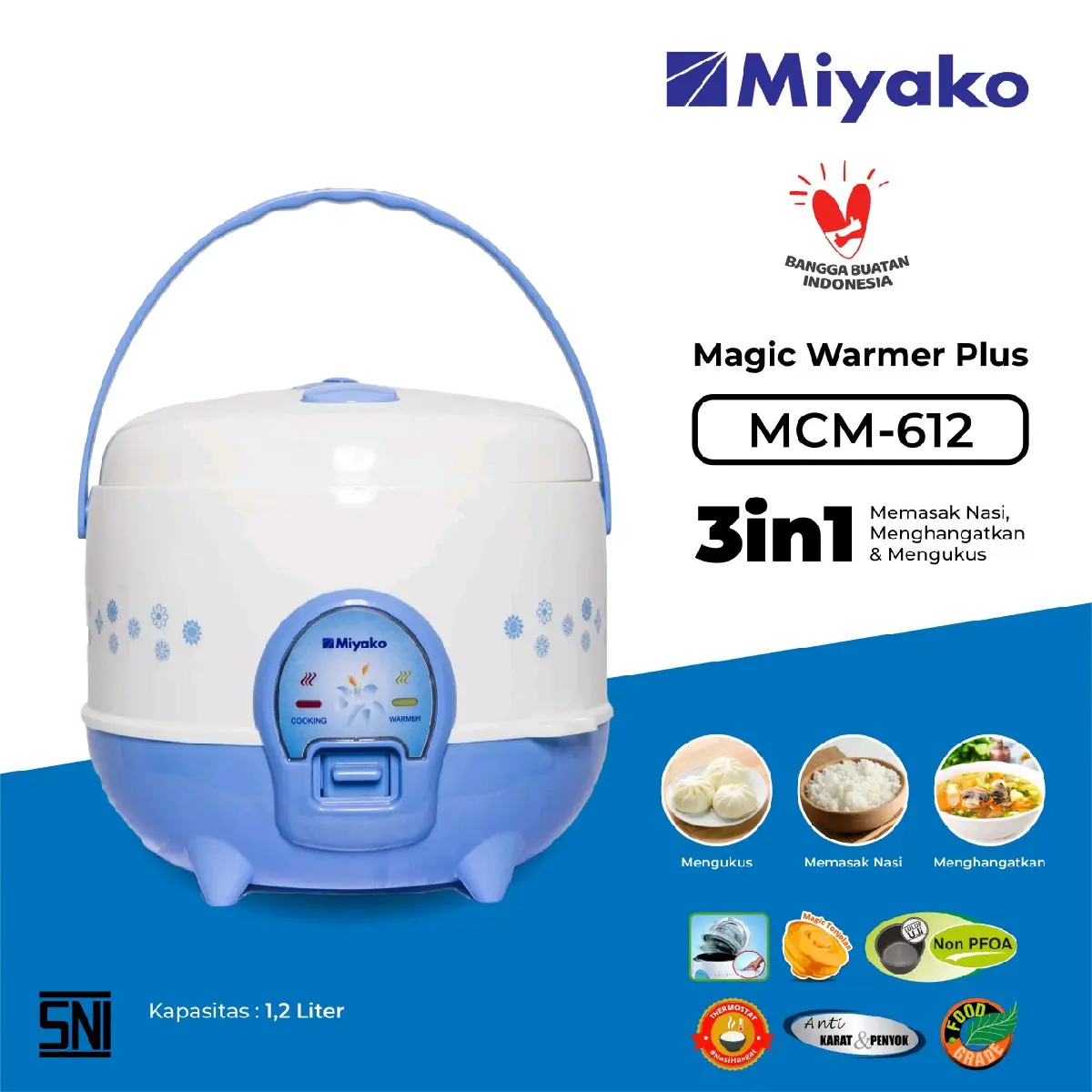 magic com 1.2L miyako MCM612