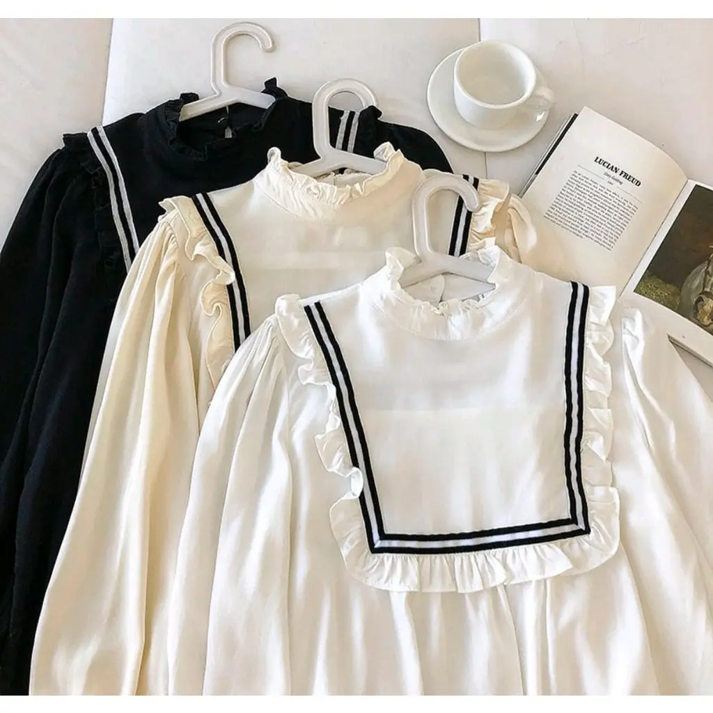 FS99  - Boni Top // Blouse Wanita Fit Kancing