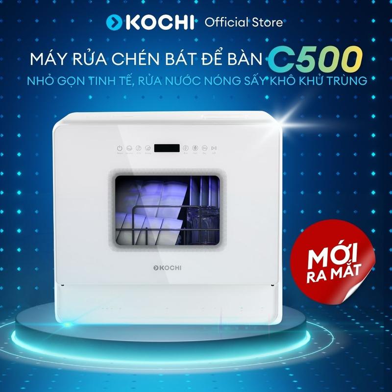  MỚI RA MẮT  Máy rửa chén bát để bàn KOCHI C500 - Sức chứa 6 bộ - Không cần lắp đặt - 5 chương trình rửa sấy nóng khử trùng - Tiết kiệm điện nước - 2 cơ chế cấp nước tiện lợi - Bảo hành 12 tháng - Kochi Vietnam 