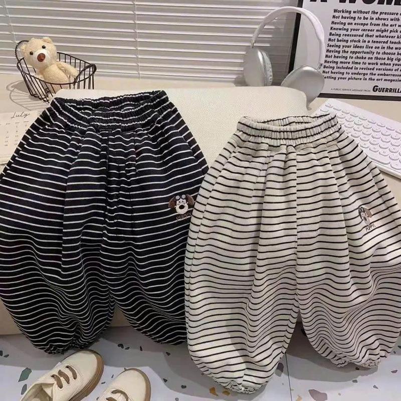 Quần Nỉ Cho Bé Trai Và Bé Gái Họa Tiết Cún Thêu Dễ Thương Size 8 - 20kg Chất Liệu Mềm Mại Thoải Mái Cho Mọi Hoạt Động