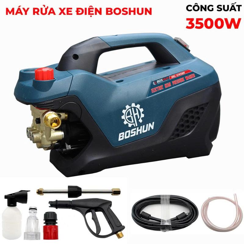  Máy Rửa Xe Điện Boshun Cao Áp Công Suất Lớn 3500W - BS-PW3500W - Áp Lực Nước 160Bar - Bảo Hành Chính Hãng 6 Tháng 