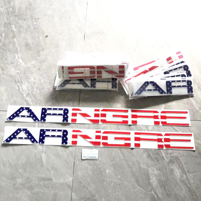 Product Introduction of ABS Plastic 3D Rear Trunk Tailgate Insert Letters For Ford Ranger T6 T7 T8 2012-2019 Emblem Decal Sticker Nameplate Letter Car Accessories 16