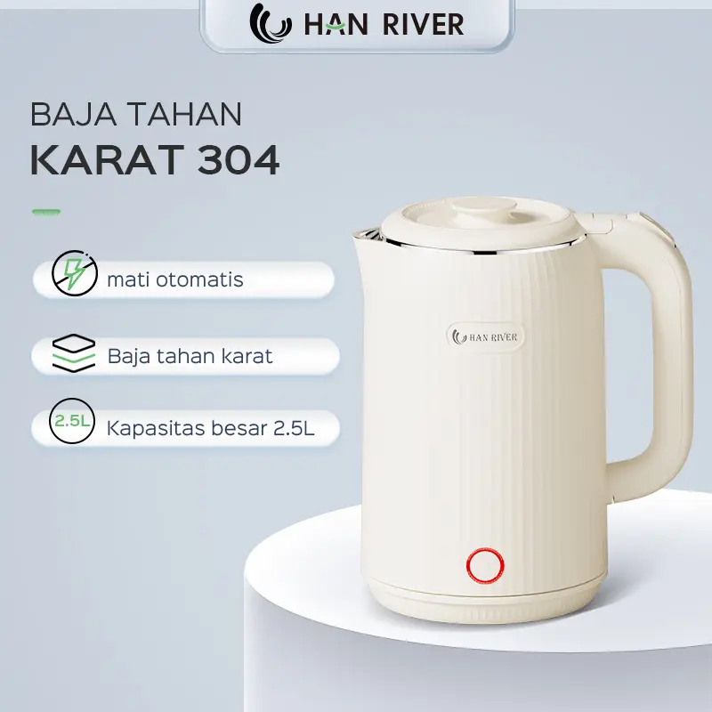 HAN RIVER Teko Listrik HRDSH02GN Teko pemanas air listrik 2.3L