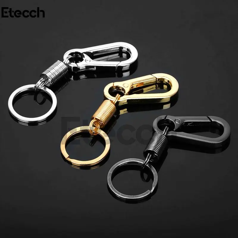 Carabiner Per Spring Carabiner Keychain Stainless Steel, Black, Silver and Gold. Pengait Elegan 5