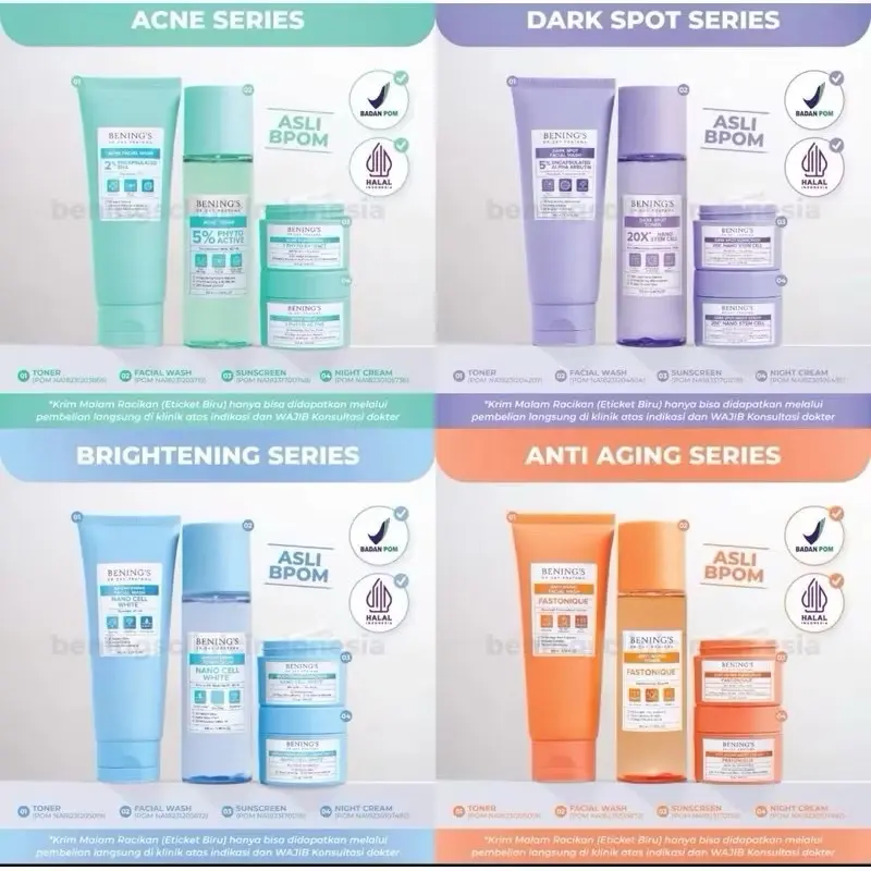 BENINGS SKINCARE (Paket Wajah Series)