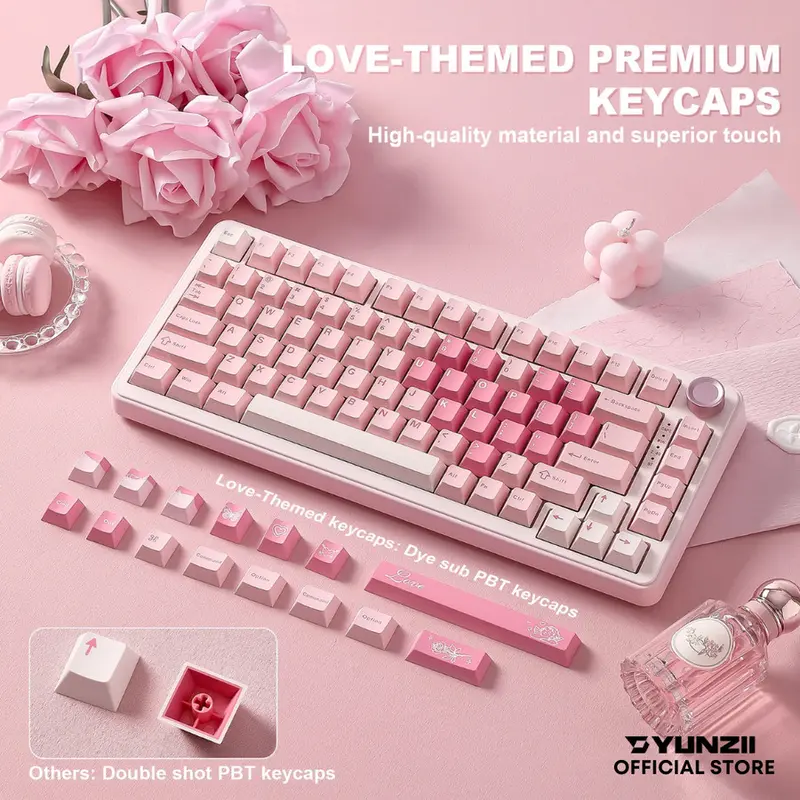 Yunzii B75 / B-75 Pro Mechanical Keyboard Gasket Wireless 3in1 Connection 5