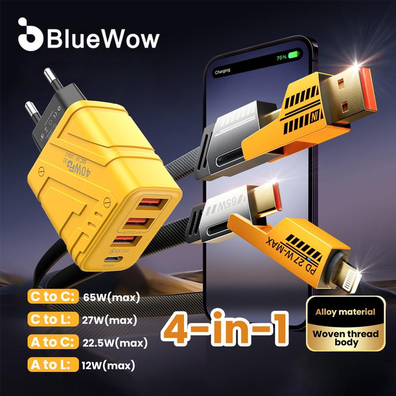 BlueWow-Bộ Sạc USB PD, Phích Cắm Muti, Cổng Sạc Nhanh, Bộ Sạc Tường USB Loại C Cho Điện Thoại Di Động, Bộ Chuyển Đổi Sạc, Bộ Sạc USB PD03