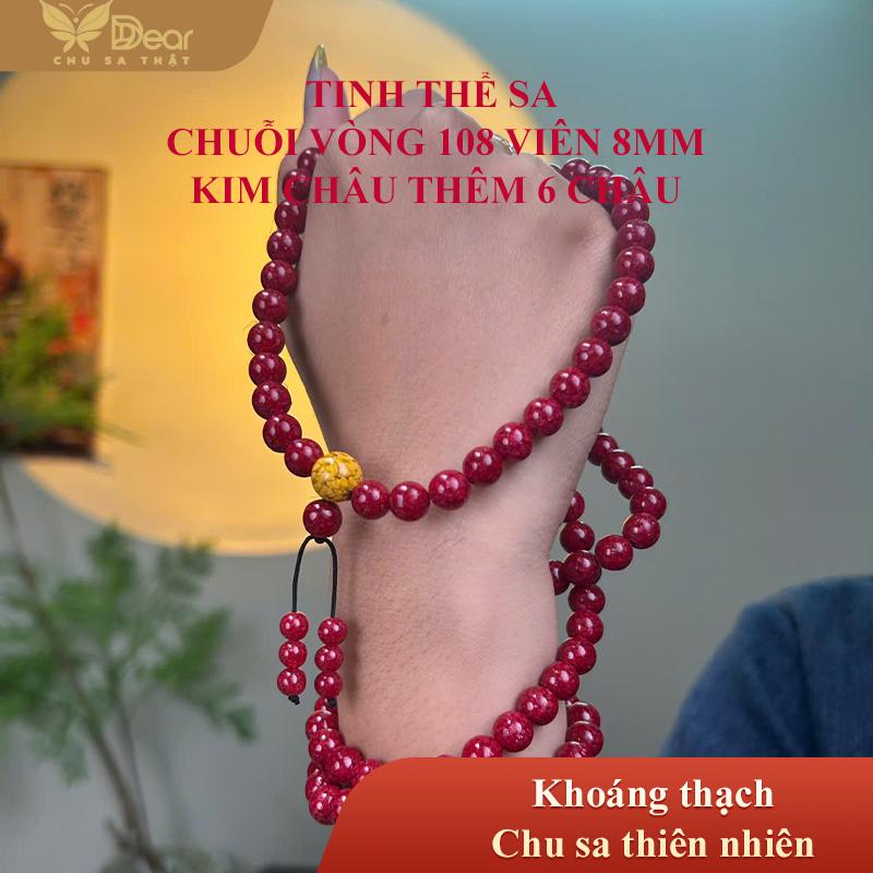  Vòng Chu Sa Tinh Thể Sa 108 Viên phiên bản Kim Châu Trang Sức Đá Quý Cao Cấp Chu Sa Tự Nhiên Phong Cách Thanh Lịch Phù Hợp Đeo Hằng Ngày Hàng Mới Về Xu Hướng Tiktok Dear Fashion Jewelry 