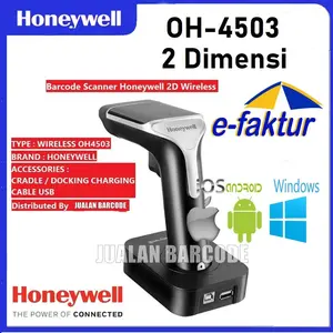 BARCODE SCANNER HONEYWELL WIRELESS - 1D & 2D AUTO SCAN [CCD] OH4502