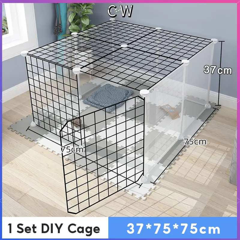 1 Set utuh Kandang Kucing jumbo Pagar kucing Kandang anjing besar Rumah kucing Kandang kawat hewan