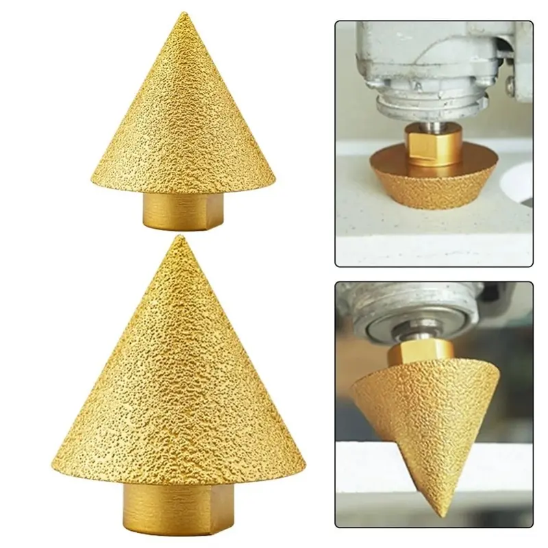 Mũi Chamfer Vát Ren, Mũi Khoan Mở Rộng, Mũi Khoan Gạch Men, Mũi Khắc, Mài, Đánh Bóng, Mũi Khoan, Có Các Kích Cỡ 38 / 50Mm, Mới 0