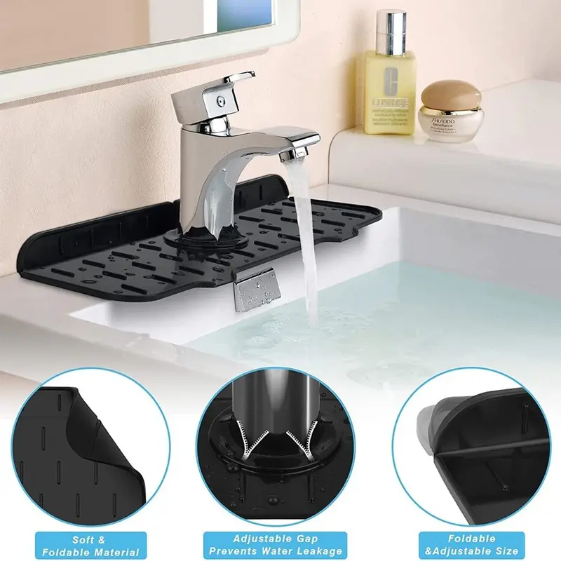 ALAS PELINDUNG KRAN AIR WASTAFEL DAPUR BAHAN SILIKON FAUCET PAD SILICONE KERAN KAMAR MANDI 3
