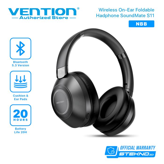 Gambar Vention Wireless Headphone ENC Bluetooth Headset Earphone Black dari Vention Authorized Store Kota Administrasi Jakarta Barat Tokopedia