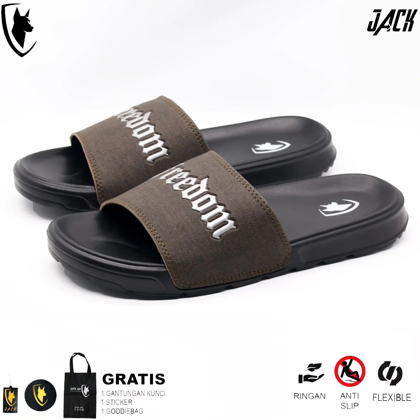 JACK IDN Sandal Slide Pria Sendal Slop Flip Flop | Sendal Selop FREEDOM