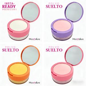 Mocoallure Maquillaje compacto control de aceite duradero resistente al agua y al sudor corrector sin maquillaje maquillaje maquillaje seco
