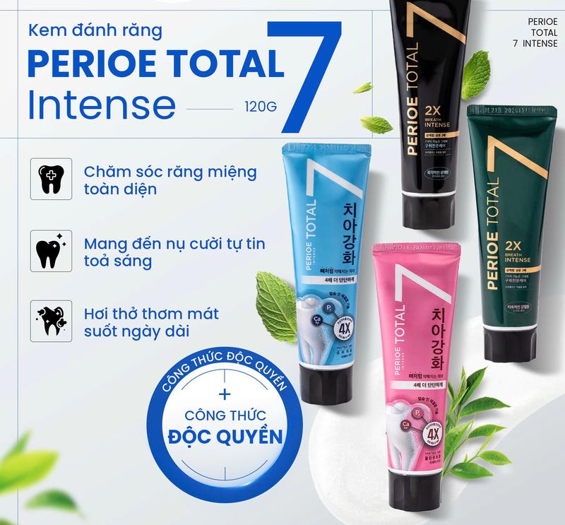 Mua 2 Tip Kem đánh răng Hàn Quốc- PERIOE TOTAL 7