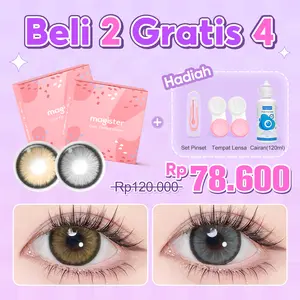 [0.00~-6.00] MAGISTER SOFTLENS Paket Komplit Lensa Kontak Minus Softlens Grey Softlens Brown Dengan Limbal Ring Soflens Murah Membuat Mata Lebih Besar Soflen Contact Lens Eye Wajah
