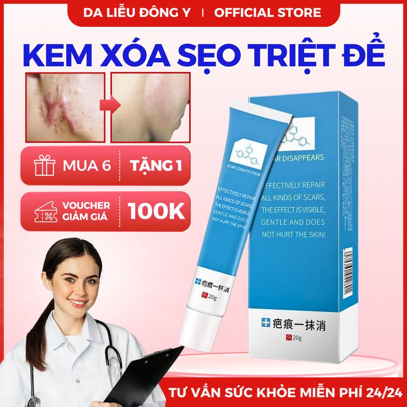 [MUA 6 TẶNG 1 LOẠI BỎ VẾT SẸO] Kem Xóa Sẹo Nhanh Chính Hãng 20g – Giảm Sẹo Thâm, Sẹo Lõm, Sẹo Trầy Xước, Sẹo Bỏng, Sẹo Sau Phẫu Thuật, Làm Mờ Rạn Da Hiệu Quả Dưỡng Da, Phục Hồi Tổn Thương
