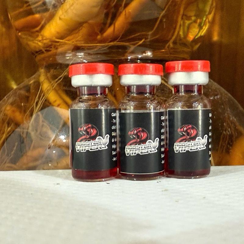  ROOSTER VIPER  1 ml giúp gà tăng bo  tải cựa  nuốt ói  lì đòn  ko mất bến gà ... gà tre chích 0,1  gà nòi 0,2 ml trước khi biểu diễn 20 phút 